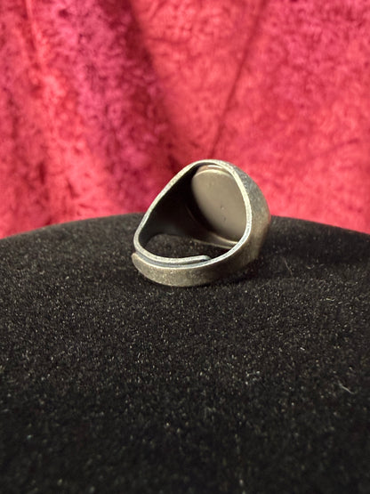Vintage Pewter Novelty Signet Ring – Count Chocula Cameo - Size 7