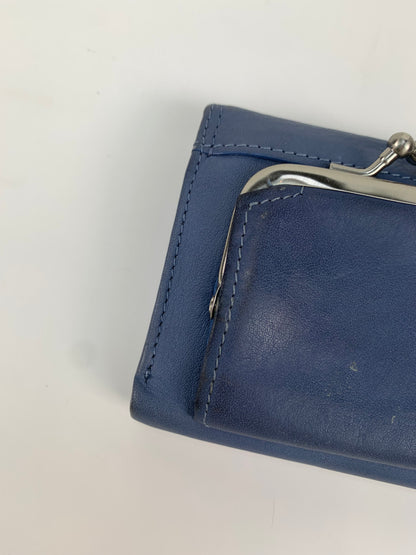 Vintage Wallet - Genuine Leather Trifold Wallet - Blue - Rolfs