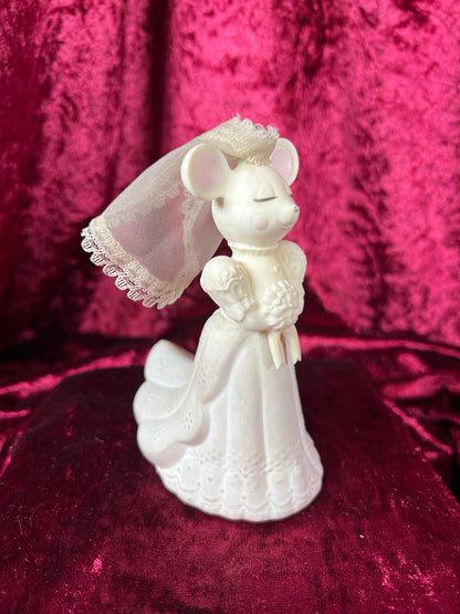 Vintage Perfume Bottle Set - Anthropomorphic Mice Bride and Groom - Avon