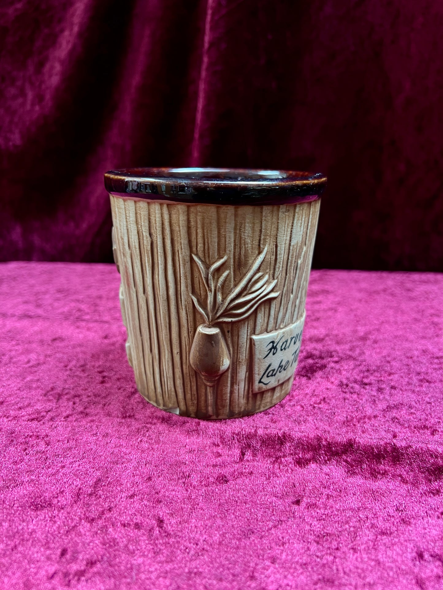 Vintage Ceramic Tiki Mug - Harvey's Lake Tahoe Souvenir Cup OMC Japan