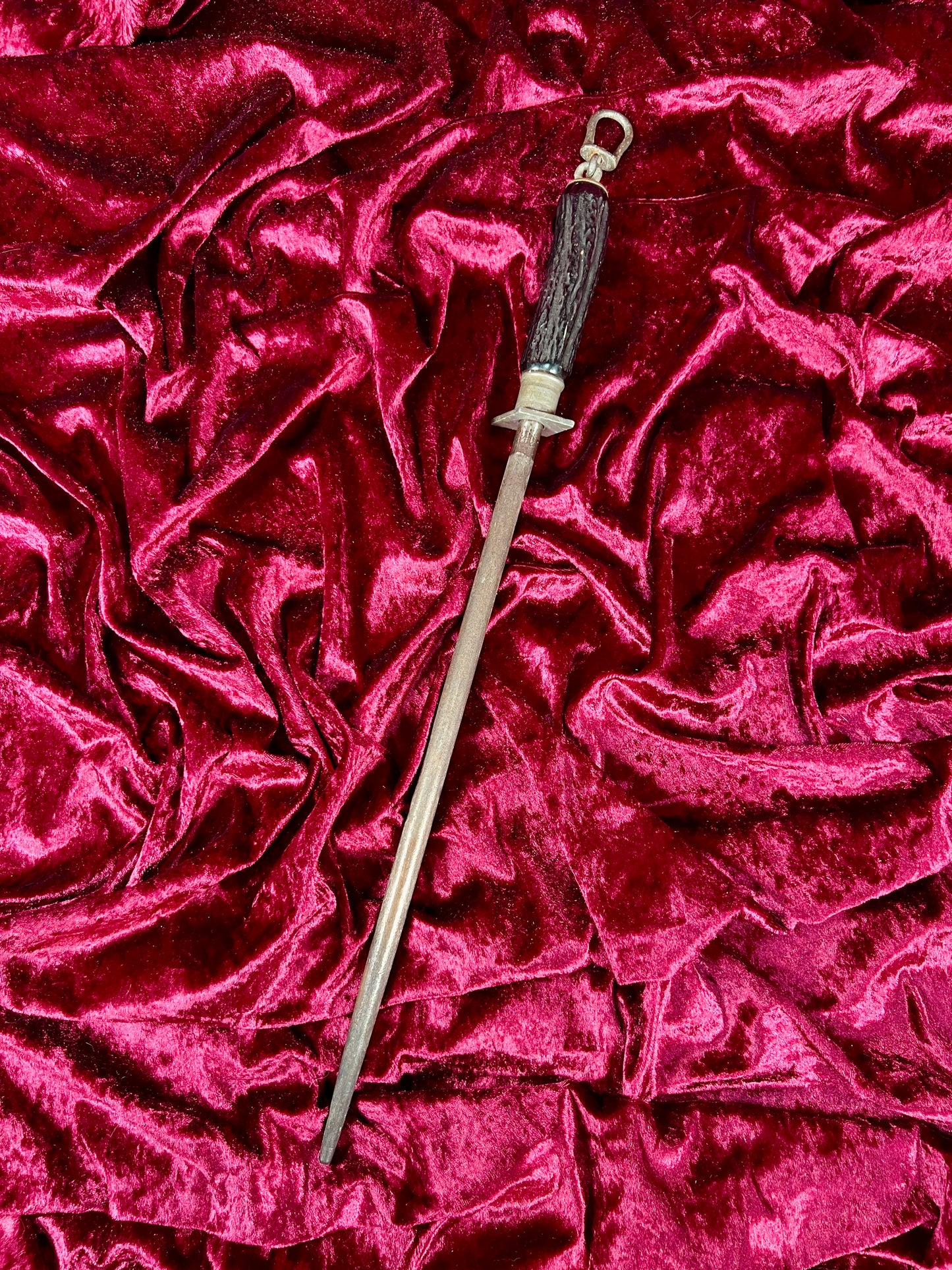 Vintage Kitchen - Stag Handle Knife Sharpener - Keen Kutter - 19.5"