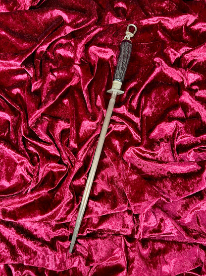 Vintage Kitchen - Stag Handle Knife Sharpener - Keen Kutter - 19.5"