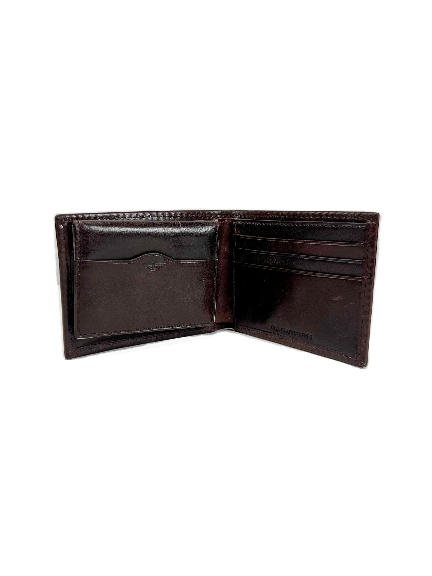Vintage Bifold Wallet - Chocolate Brown - Full Grain Leather - Dockers