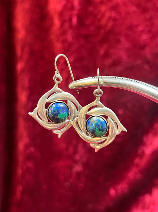 Vintage Jewelry - Drop Earrings - Pewter - Earthsong - Kenneth Kantro