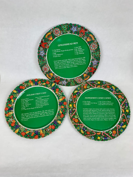 House of Lloyd Holiday Recipe Metal Cookie Trays - Set of 3