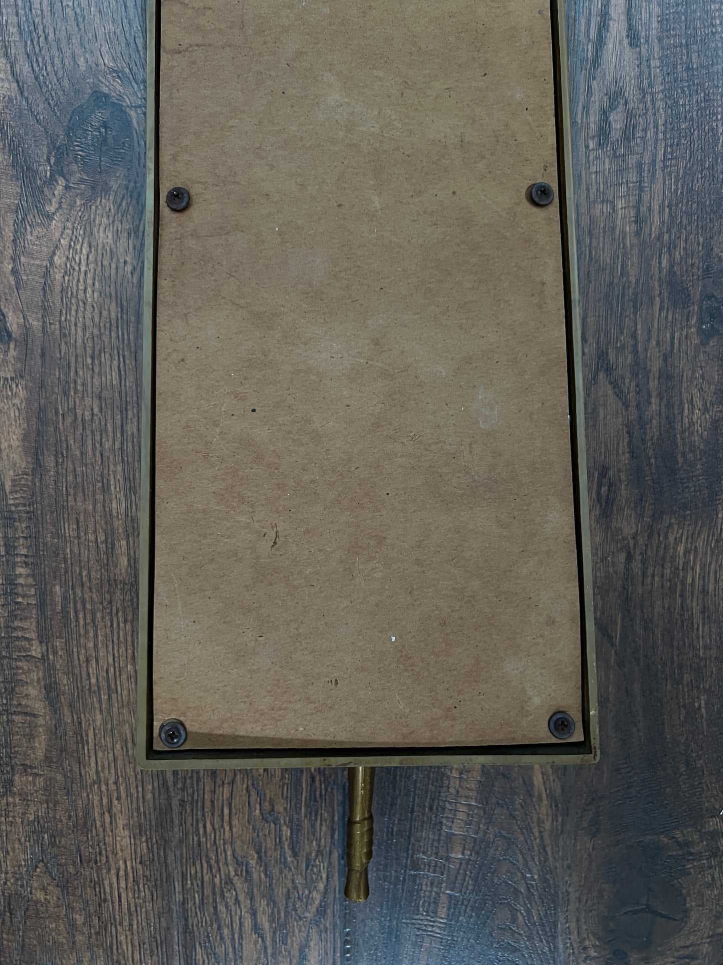 Vintage Burwood Mirrored Candle Sconce - Gold Faux Bamboo Framed