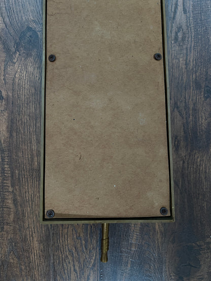 Vintage Burwood Mirrored Candle Sconce - Gold Faux Bamboo Framed