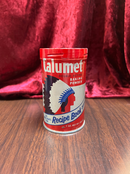 Vintage Kitchen - Tin - Calumet Double Acting Baking Powder - 7 Ounces