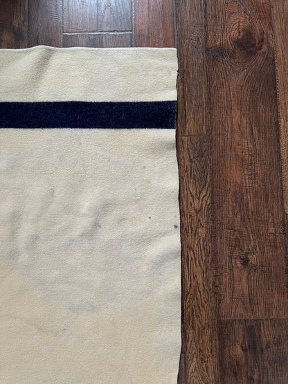 Vintage Military Issue Wool Blanket – WWII US Navy Blue Stripe
