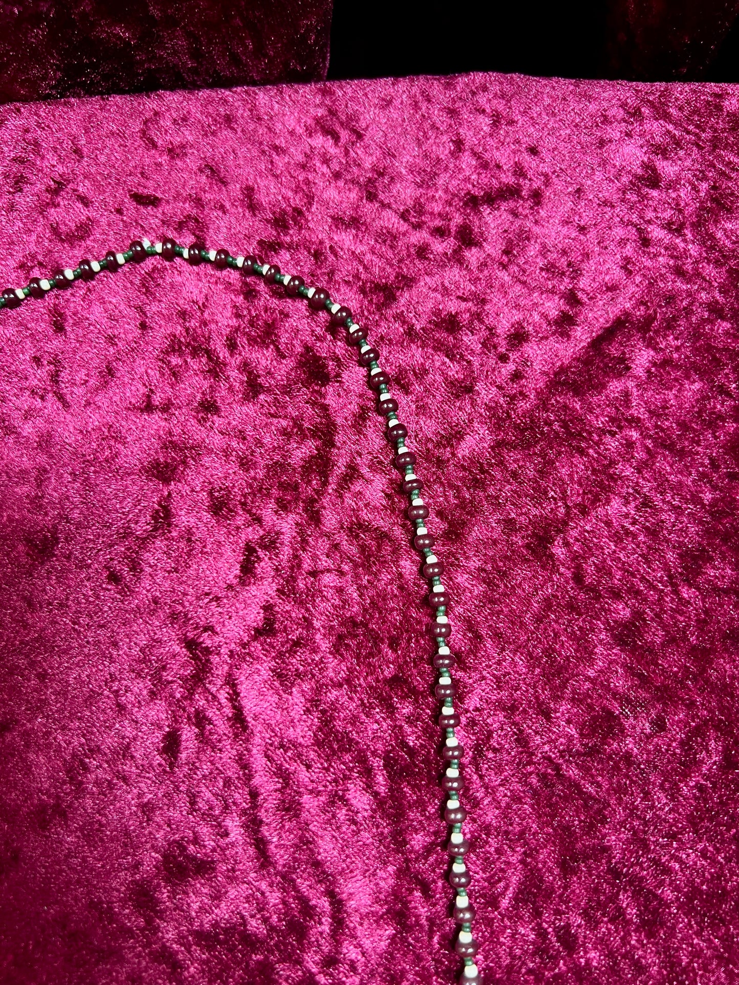 Vintage Metal Medallion Necklace – Miraculous Medal Beaded Rosary Style - 14"
