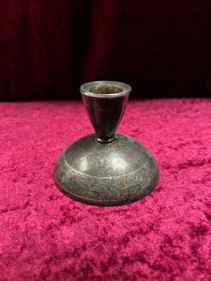 Vintage Silverplate Candlestick Holders - Domed Oneida Silversmith Trio