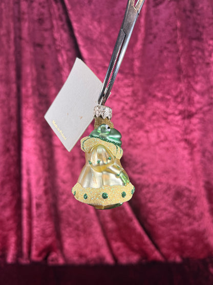 Vintage Christmas - Handblown Glass Ornament - Frog King - Patricia Breen - Poland - 2006