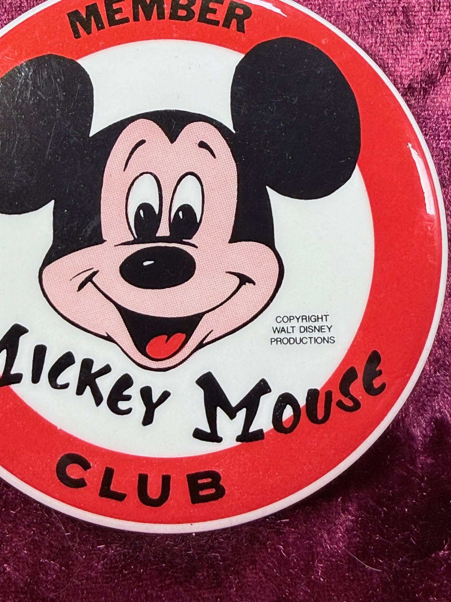 Vintage Metal Button – Mickey Mouse Club Member Pinback