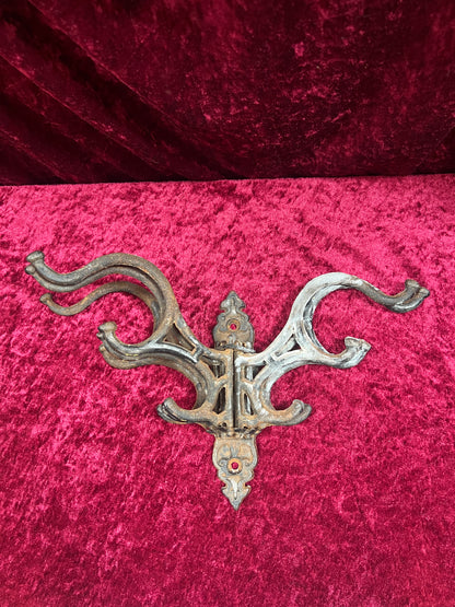Vintage Home Decor - Antique Style Wall Decor - Cast Iron Folding Coat Rack