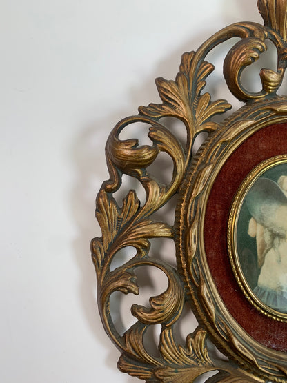 Vintage Cameo Creation Rococo Style Framed Art - Elizabeth, Duchess of Devonshire