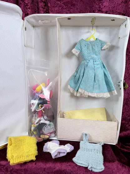 Vintage Vinyl Fashion Doll Case – Mixed Barbie Clothing, Shoes & Accessories