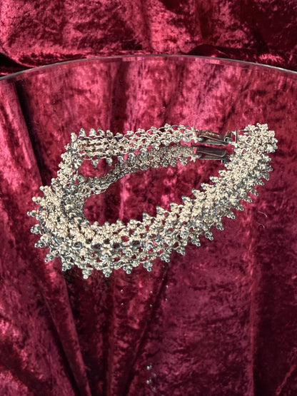 Vintage Jewelry - Silver Filigree Mesh Bracelet - Marked S.950