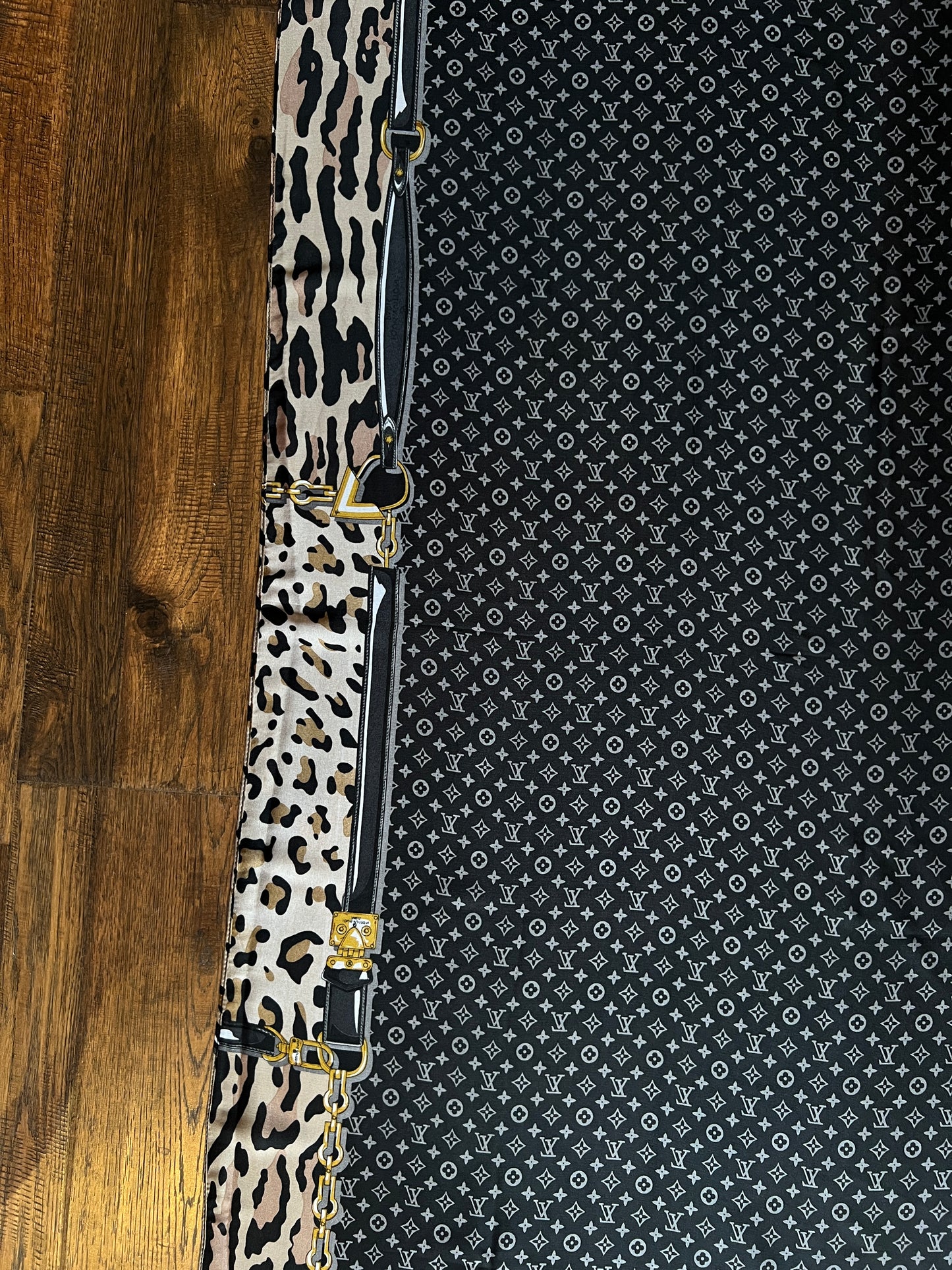 Vintage Louis Vuitton Long Soie Silk Scarf - Y2K Stephen Sprouse Cheetah Monogram Print