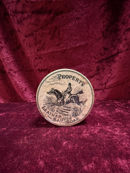 Vintage Medicine Cabinet - Metal Advertisement Tin - Propert’s Leather and Saddle Soap