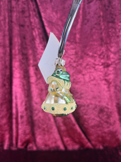 Vintage Christmas - Handblown Glass Ornament - Frog King - Patricia Breen - Poland - 2006
