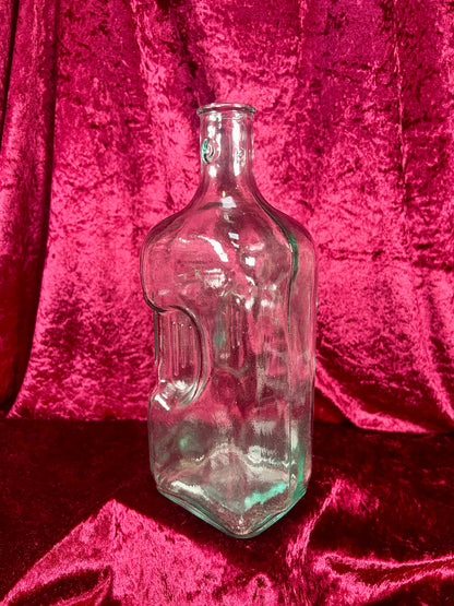 Vintage Barware - Heavy Glass Jug - Clear Green Glass - Amici - Made In Spain