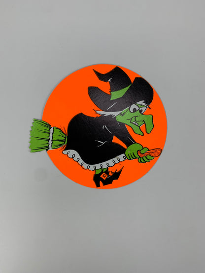 Vintage Halloween Die Cut - Flying Witch