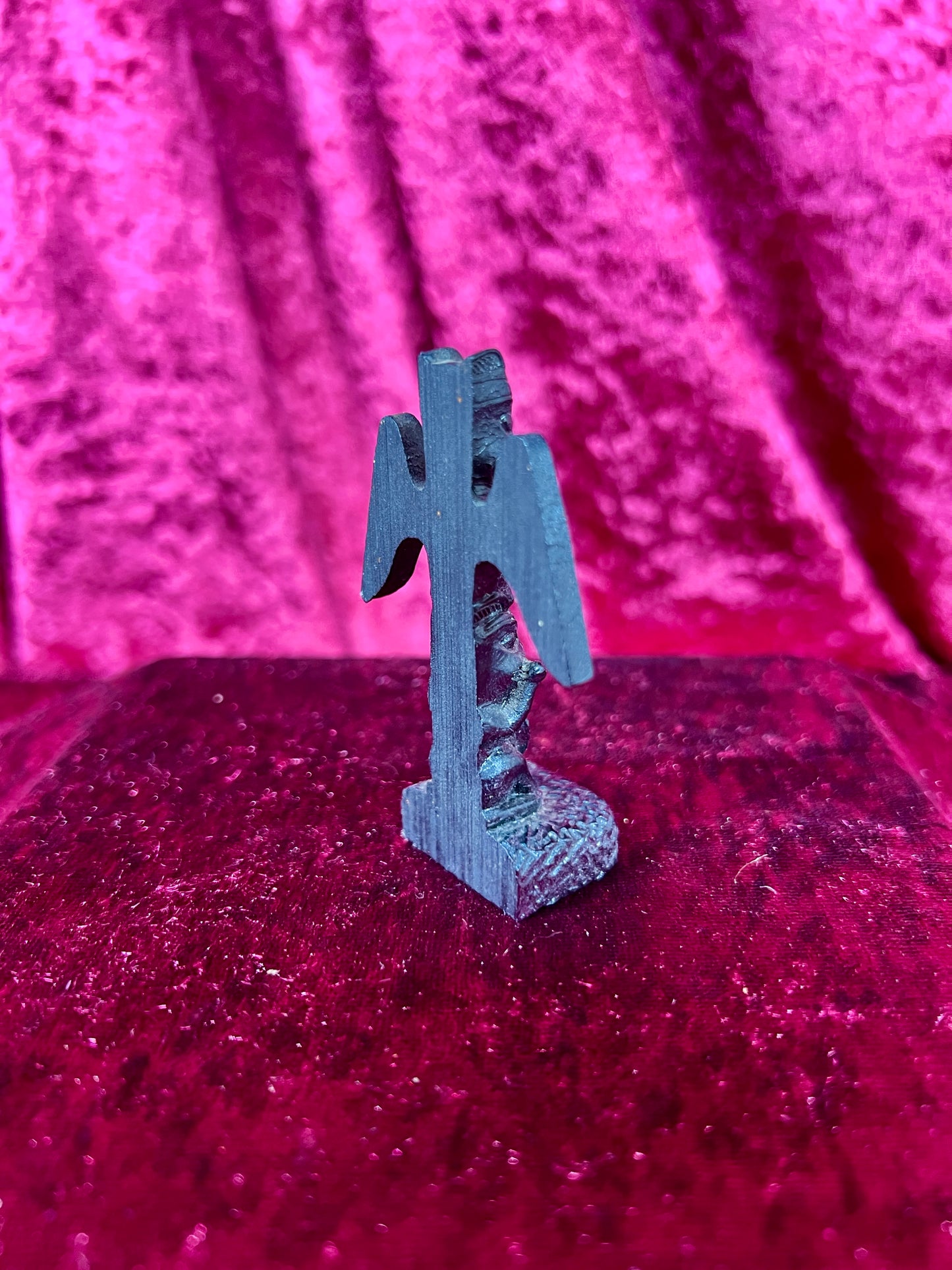 Vintage Figurine - Miniature Totem - Black Thunderbird - 2.75"