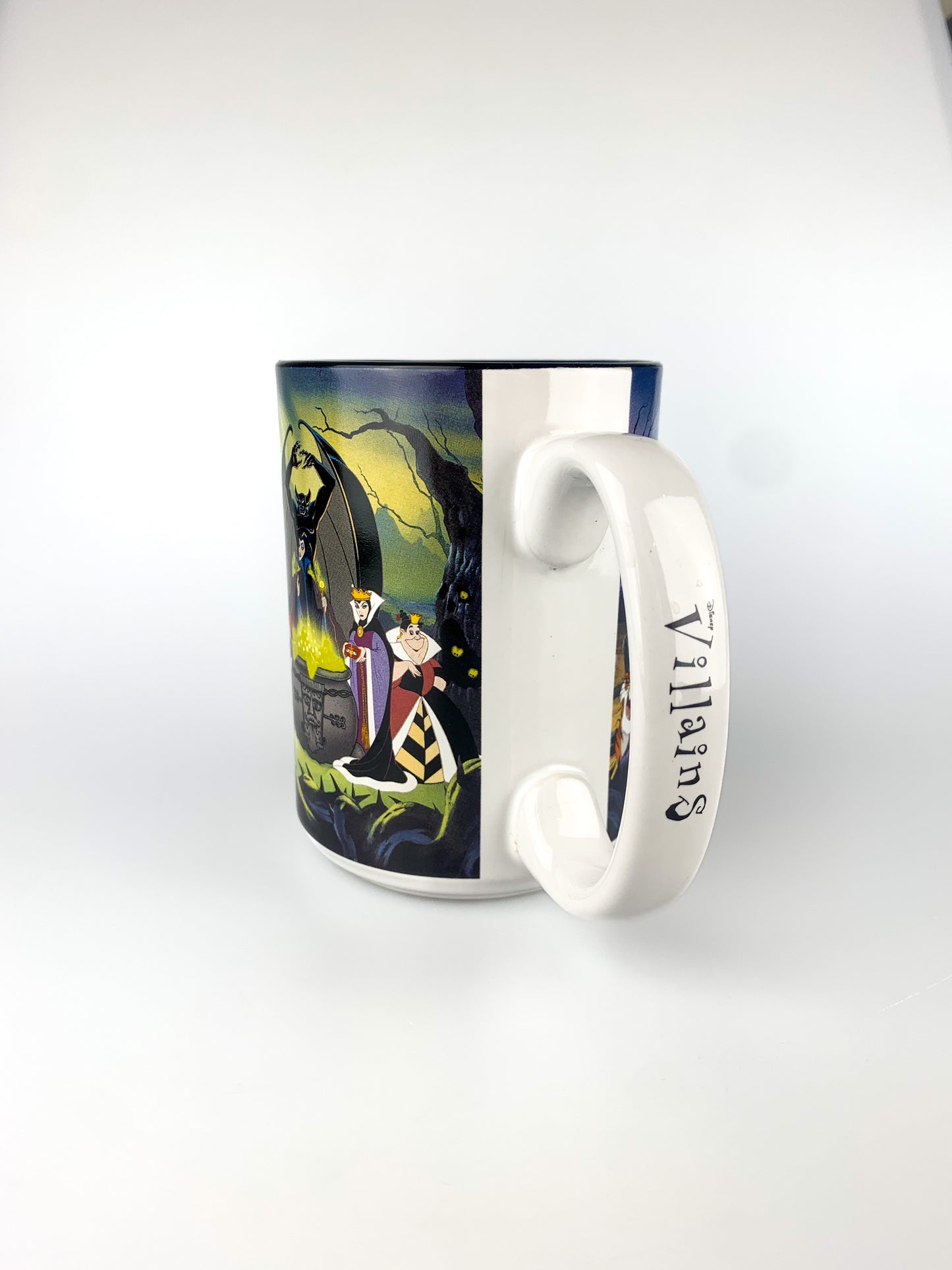 Rare Vintage Walt Disney World Disney Villains Ceramic Coffee Mug