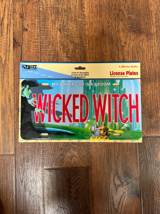Vintage Collectibles - License Plate - Wizard Of Oz Wicked Witch - Sign Of The Times - 2000