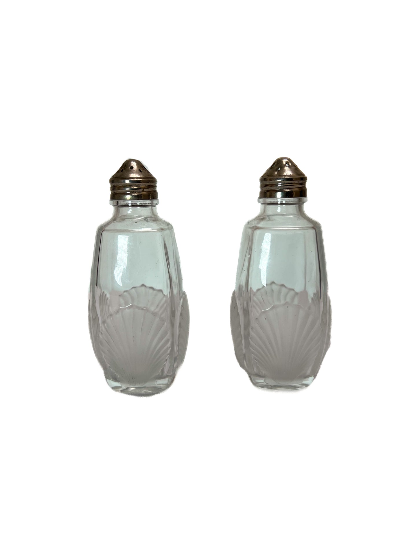 Vintage Kitchen - Salt & Pepper Shaker Set - Frosted Seashells