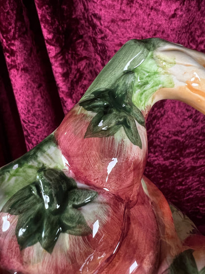 Vintage Ceramic Pitcher - Hand Painted 3D Vegetable Relief - World Bazaar Inc