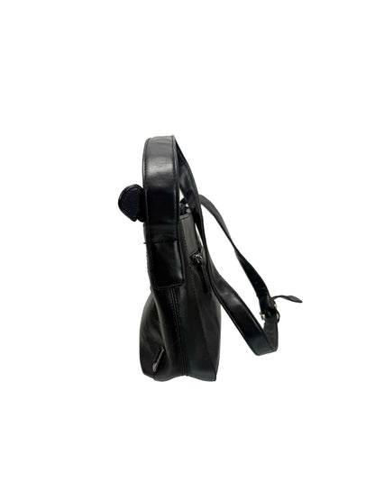 Vintage Purse - Black Leather Sharon B. Studio Cross Body Bag