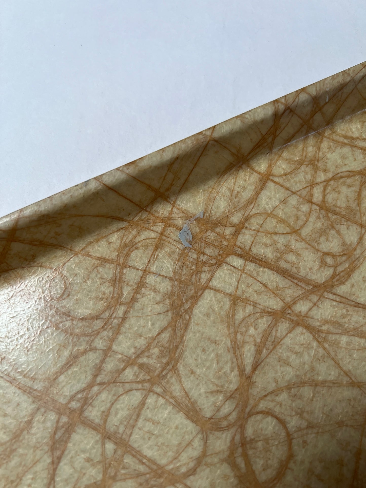 Vintage Cambray Fiberglass Cafeteria Tray - Atomic Gold Spaghetti - 18" X 14"