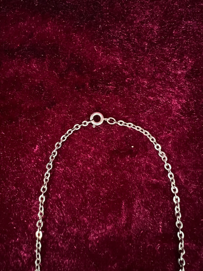 Vintage Sterling Silver Saint Christopher Necklace - Religious Medal Pendant