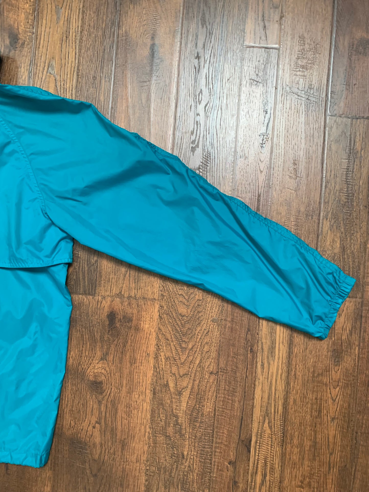 Vintage Clothing - Full Zip Windbreaker Jacket - Teal - Golden Bear - Large