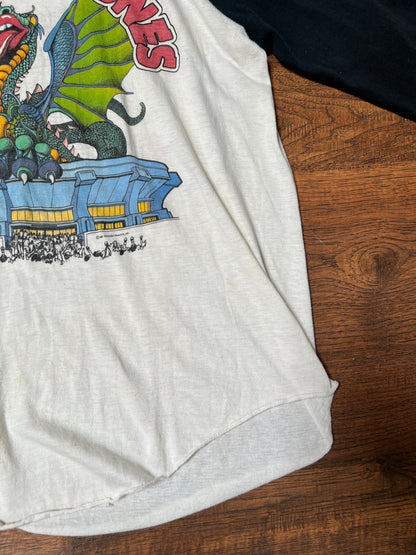 Vintage Clothing - Raglan Baseball 3/4 Sleeve Shirt - The Rolling Stones 1981 Tour - The Knits - Large