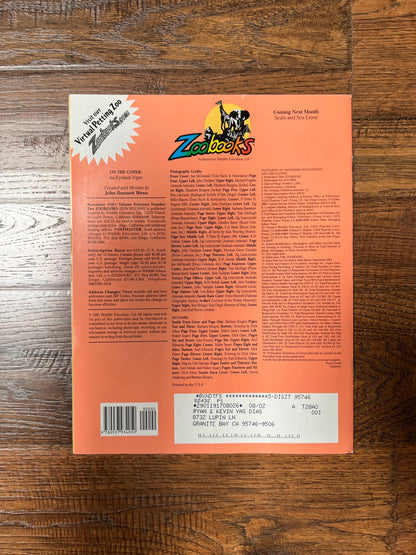 Vintage Ephemera - Magazine - Zoobooks - Snakes - November 2001