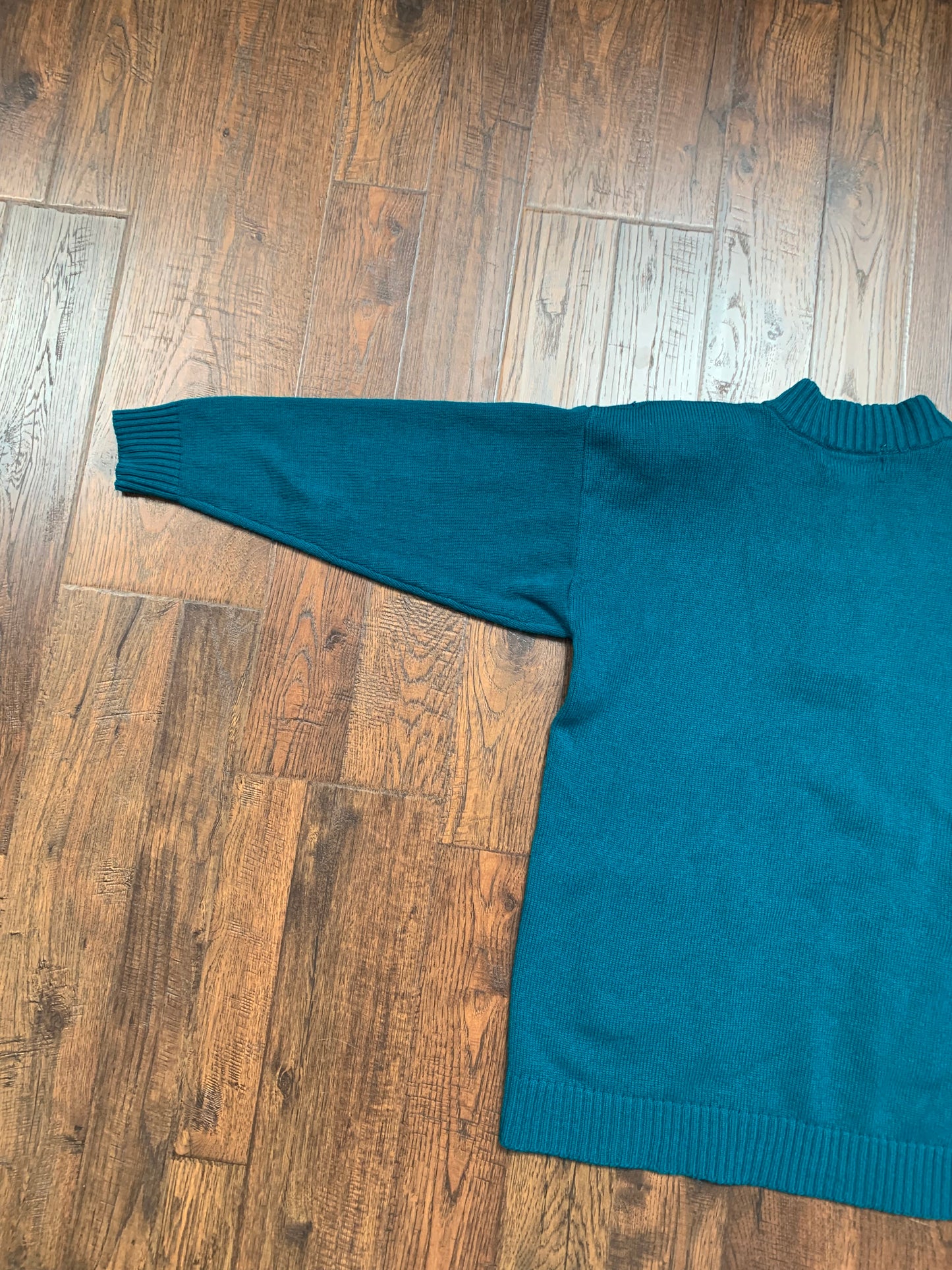 Vintage Clothing - V-Neck Sweater - Teal - A'Milano - Large