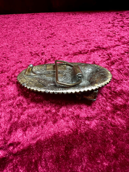 Vintage Solid Brass Belt Buckle - Luger Pistol 413 Limited Edition 1976 - Buckle Co. Chicago