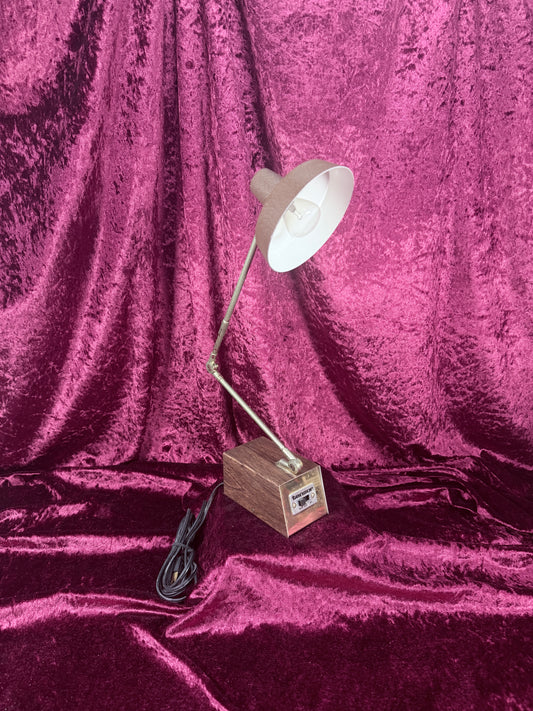 Vintage Tensor Portable Desk Lamp - Adjustable Gooseneck Faux Wood Grain Base