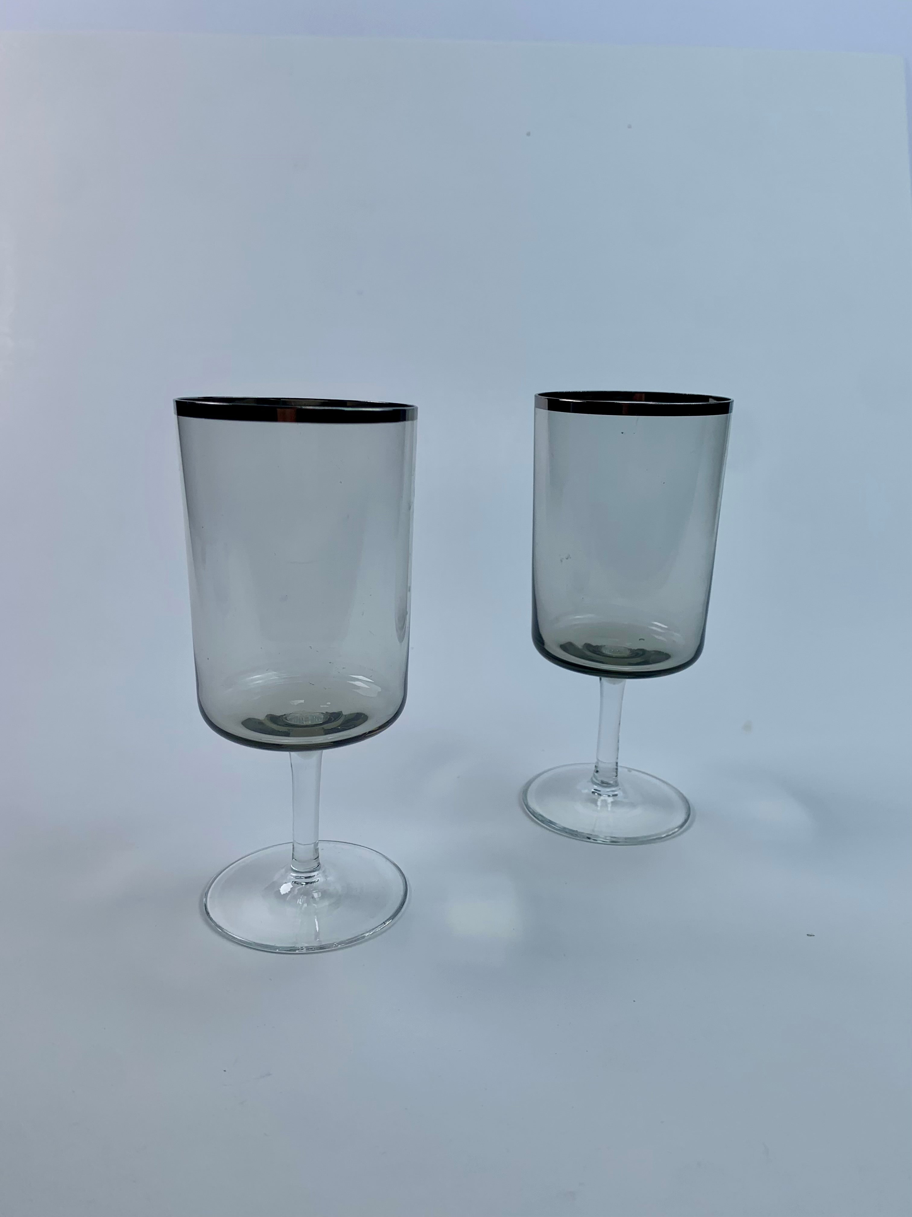 Tempora by Canonsburg Old Fashioned Atomic Silver Rim high quality Glassware Barware