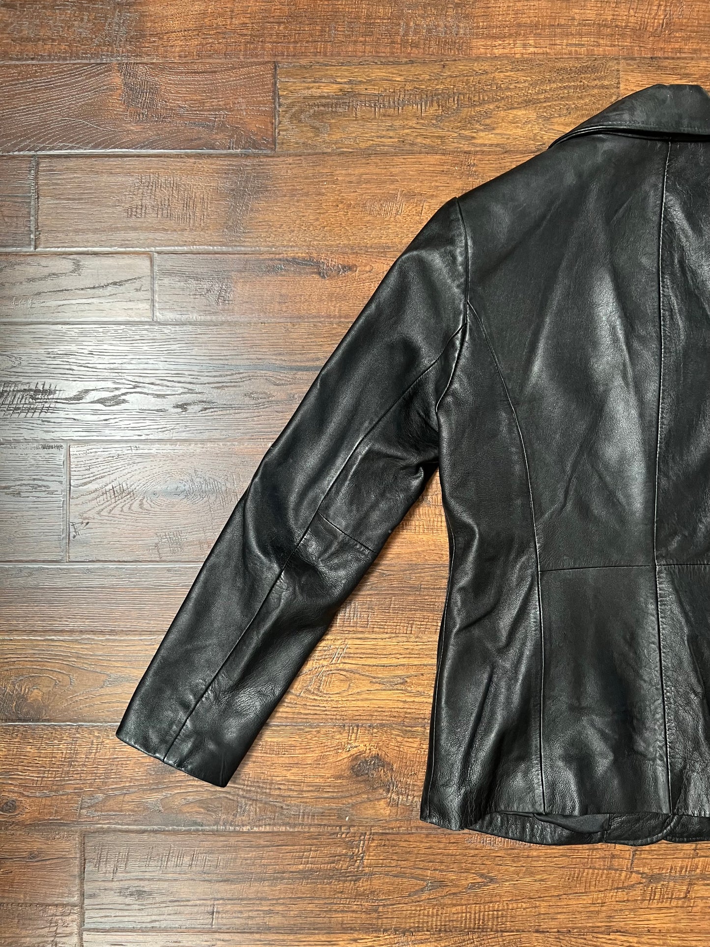 Vintage Clothing - Genuine Leather Jacket - Black - Black Lining - Small - Wilsons Leather