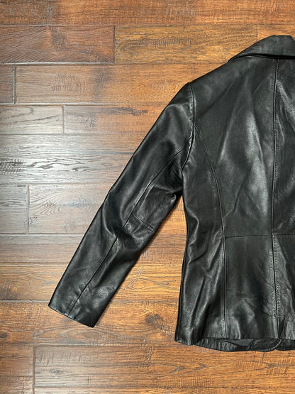 Vintage Clothing - Genuine Leather Jacket - Black - Black Lining - Small - Wilsons Leather
