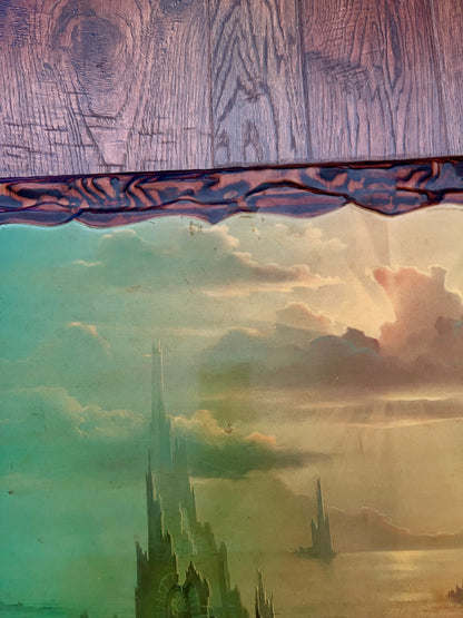 Vintage 1970s Lacquered Wood Wall Art – "Overpopulation" by John Pitre