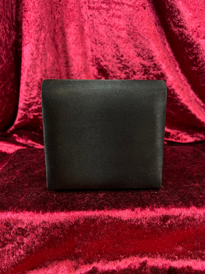 Vintage La Regale Satin Evening Bag - Faux Pearl Clasp Black Crossbody Purse
