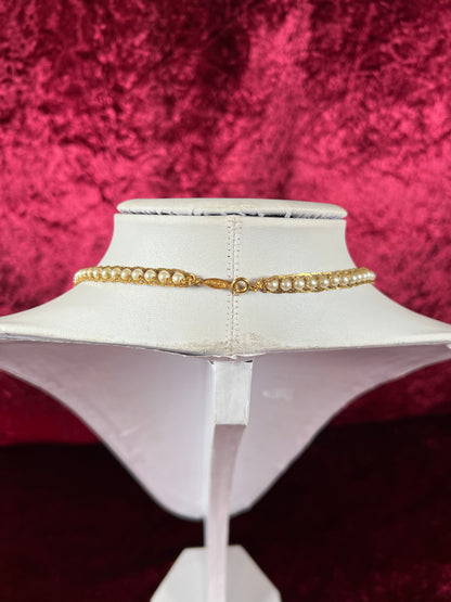 Vintage Jewelry - Necklace - Gold Tone - Braided Pearls - Napier