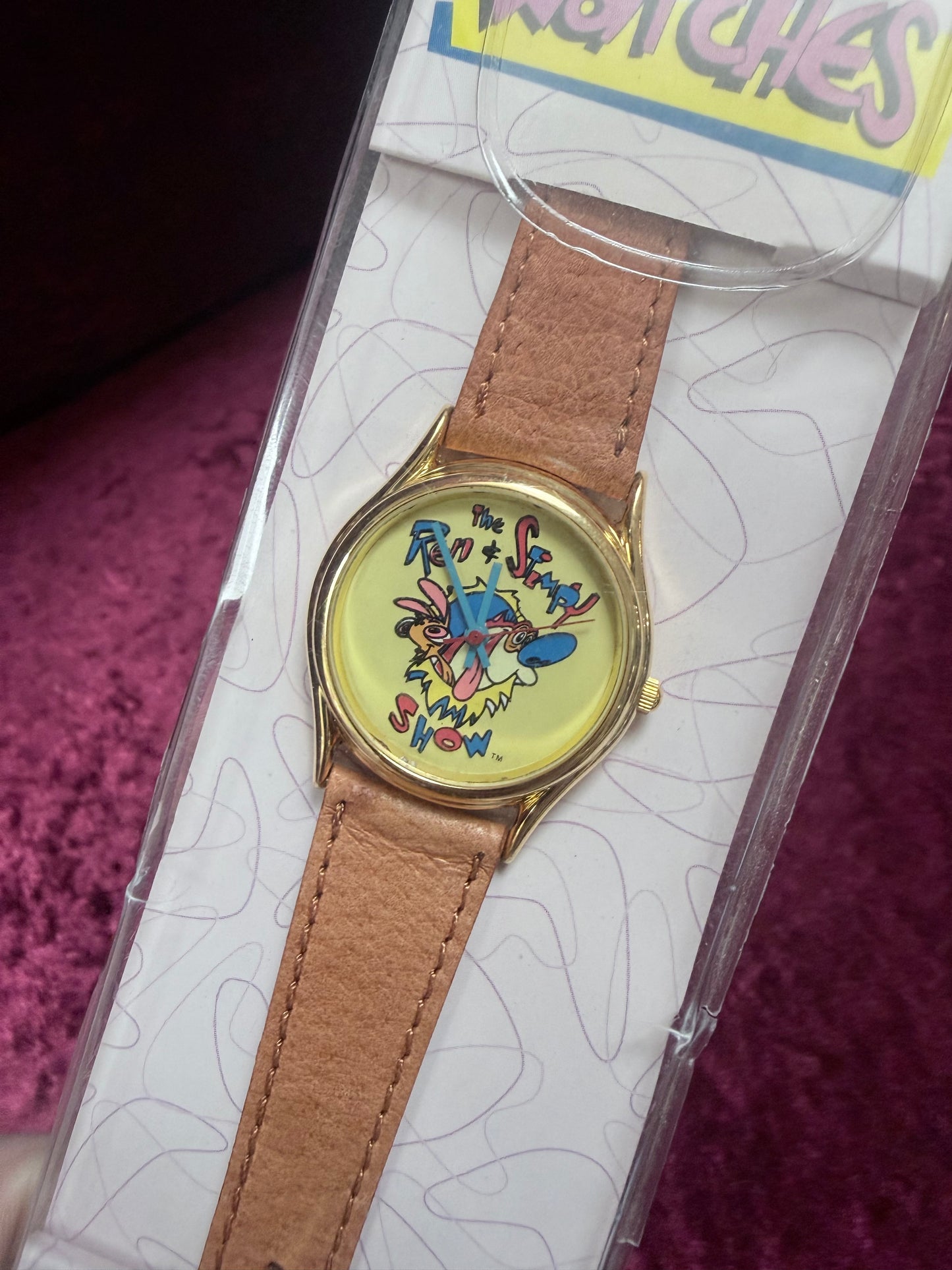 Vintage 1992 Ren & Stimpy Watch - Official Nickelodeon Wristwatch in Original Package