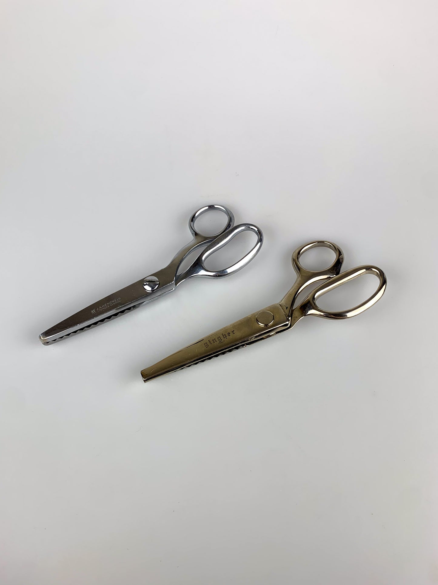 Vintage Gingher and J.A. Henckels Pinking Shears - Lot of 2