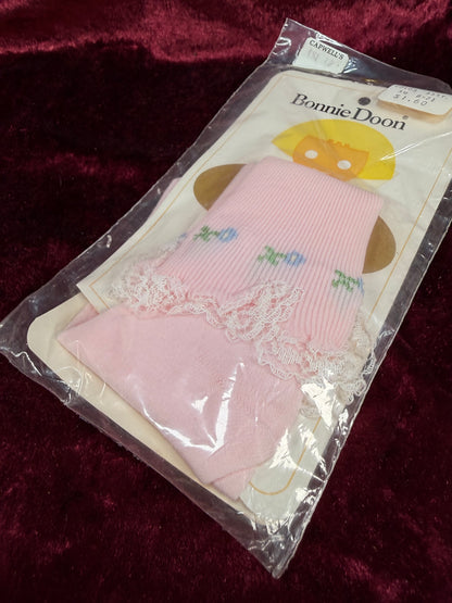Vintage Nylon Rosette Socks – Lace Trim Bonnie Doon Children's Hosiery