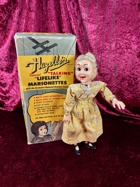 Vintage Marionette Doll – Hazelle's "Airplane Control" Blonde Lady with Box